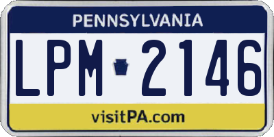 PA license plate LPM2146