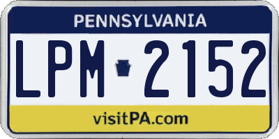 PA license plate LPM2152