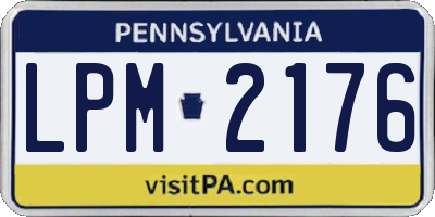 PA license plate LPM2176