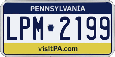 PA license plate LPM2199