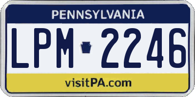PA license plate LPM2246