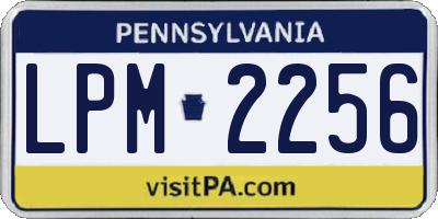 PA license plate LPM2256