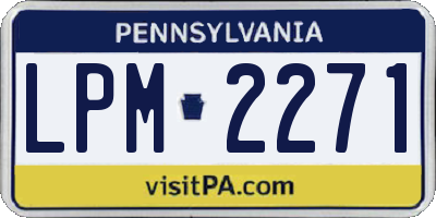 PA license plate LPM2271