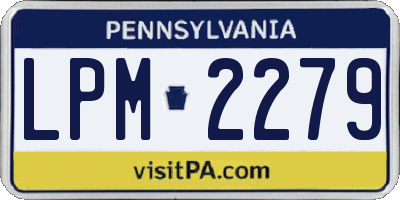 PA license plate LPM2279
