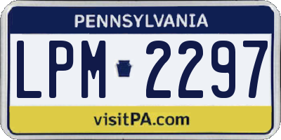 PA license plate LPM2297