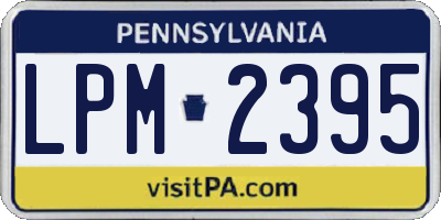 PA license plate LPM2395
