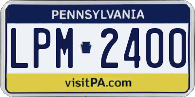 PA license plate LPM2400