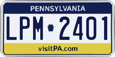 PA license plate LPM2401