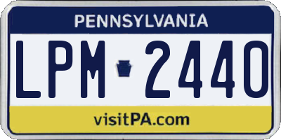 PA license plate LPM2440