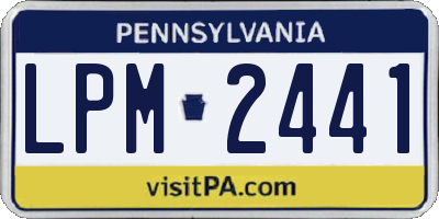 PA license plate LPM2441
