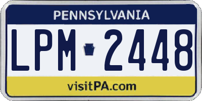 PA license plate LPM2448