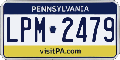 PA license plate LPM2479