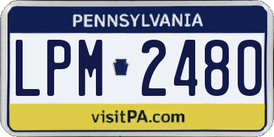 PA license plate LPM2480