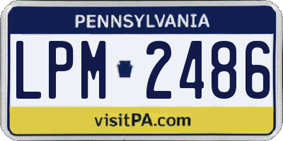 PA license plate LPM2486