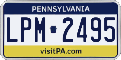 PA license plate LPM2495