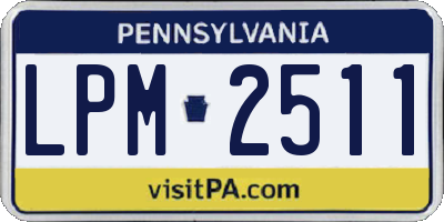 PA license plate LPM2511