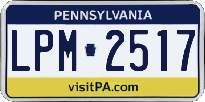 PA license plate LPM2517