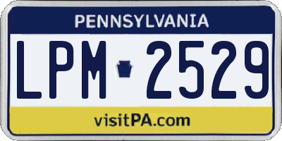 PA license plate LPM2529