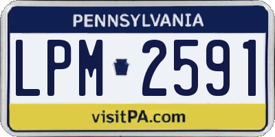 PA license plate LPM2591