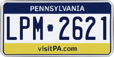 PA license plate LPM2621