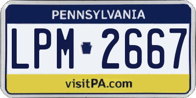 PA license plate LPM2667