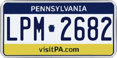PA license plate LPM2682