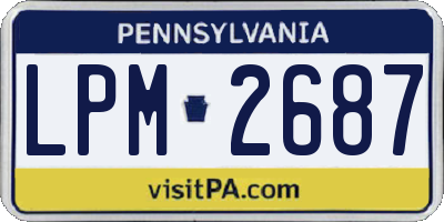 PA license plate LPM2687