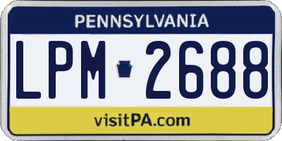 PA license plate LPM2688