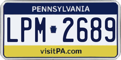 PA license plate LPM2689