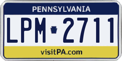 PA license plate LPM2711