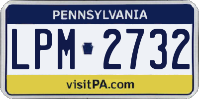 PA license plate LPM2732