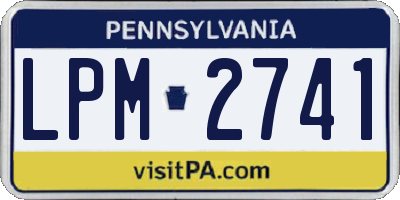 PA license plate LPM2741