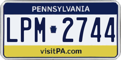 PA license plate LPM2744