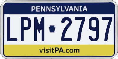 PA license plate LPM2797