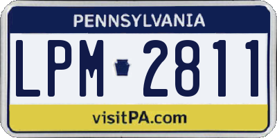 PA license plate LPM2811