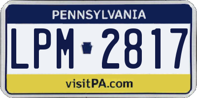 PA license plate LPM2817