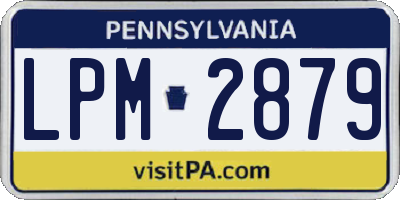 PA license plate LPM2879