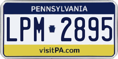 PA license plate LPM2895