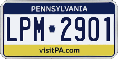 PA license plate LPM2901