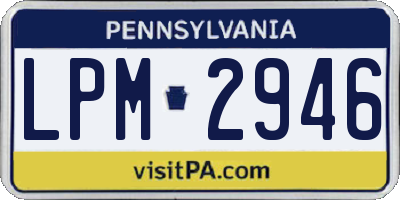 PA license plate LPM2946