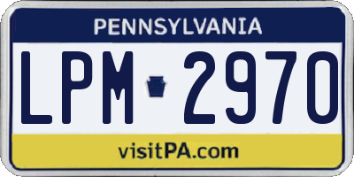 PA license plate LPM2970