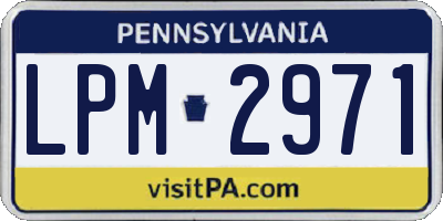 PA license plate LPM2971