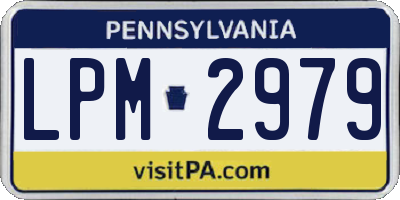 PA license plate LPM2979