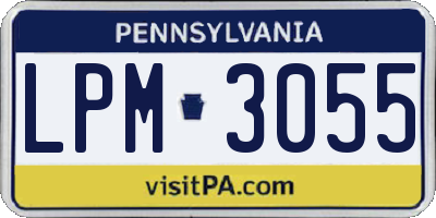 PA license plate LPM3055
