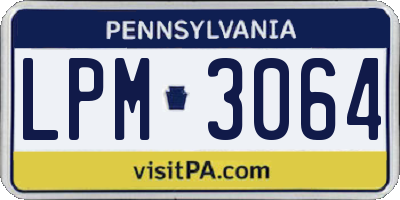 PA license plate LPM3064