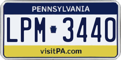 PA license plate LPM3440