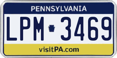 PA license plate LPM3469
