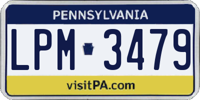 PA license plate LPM3479
