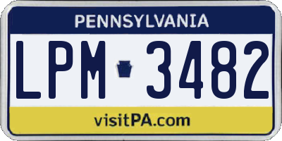 PA license plate LPM3482