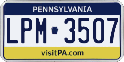 PA license plate LPM3507